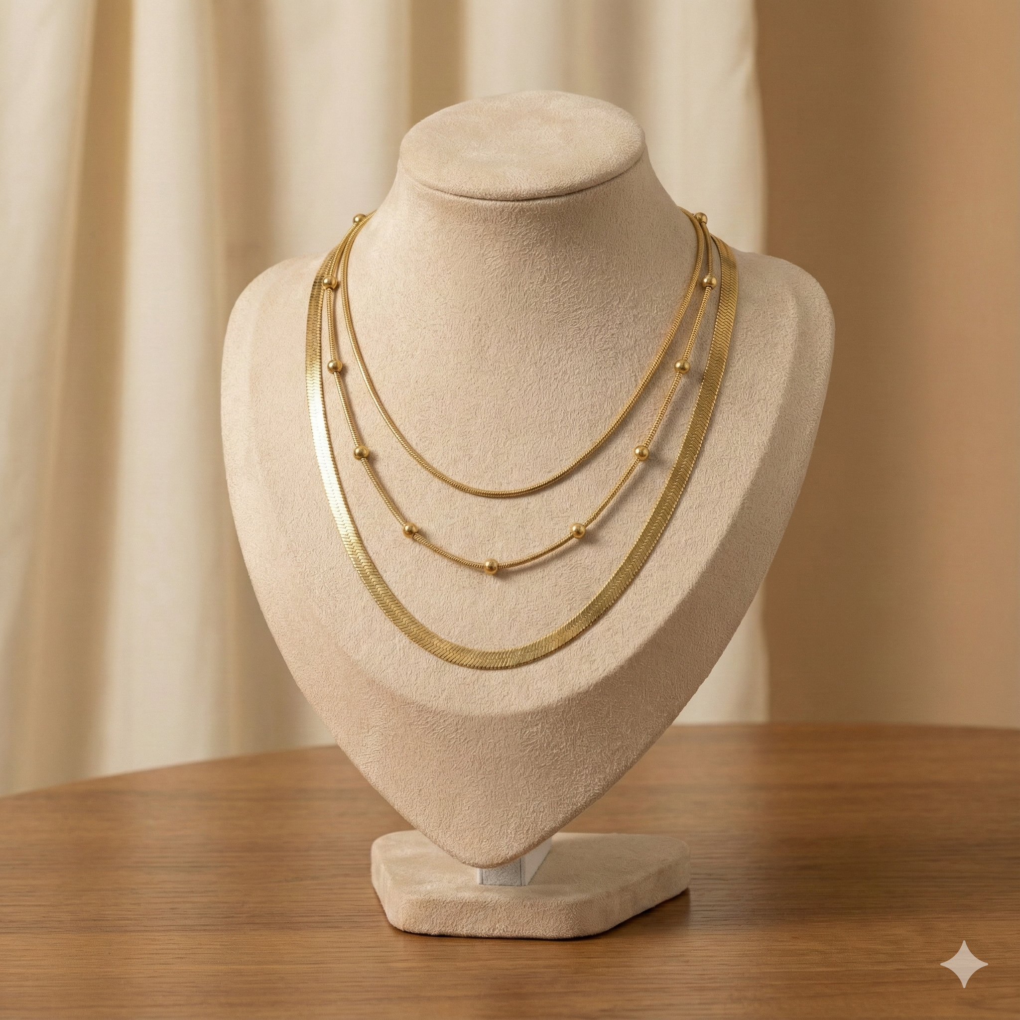 Golden Aura Multi-Layer Chain Necklace