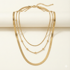 Golden Aura Multi-Layer Chain Necklace