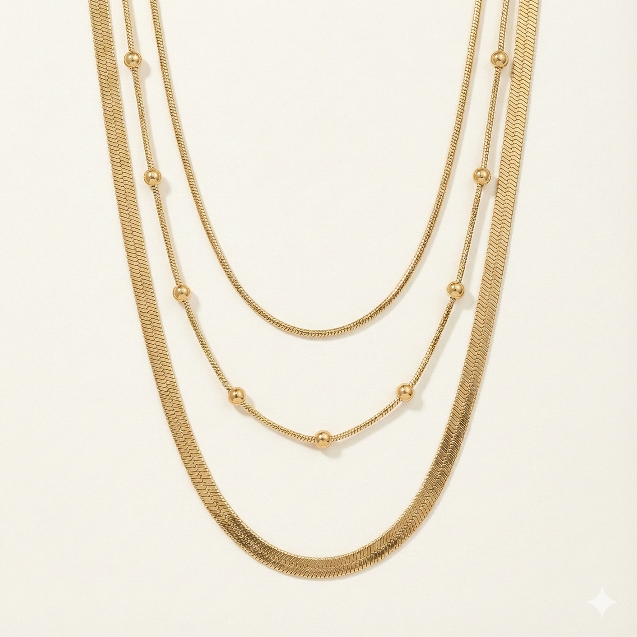 Golden Aura Multi-Layer Chain Necklace