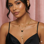 Midnight Heart Layered Necklace