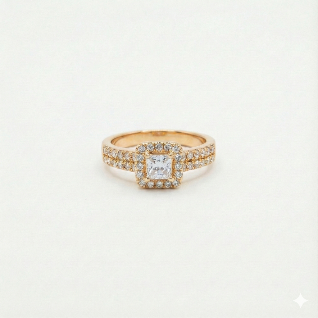 The Royal Square Adjustable Solitaire