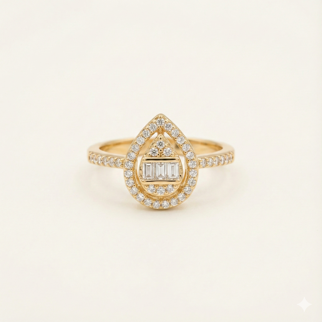 The Midnight Tear Statement Ring