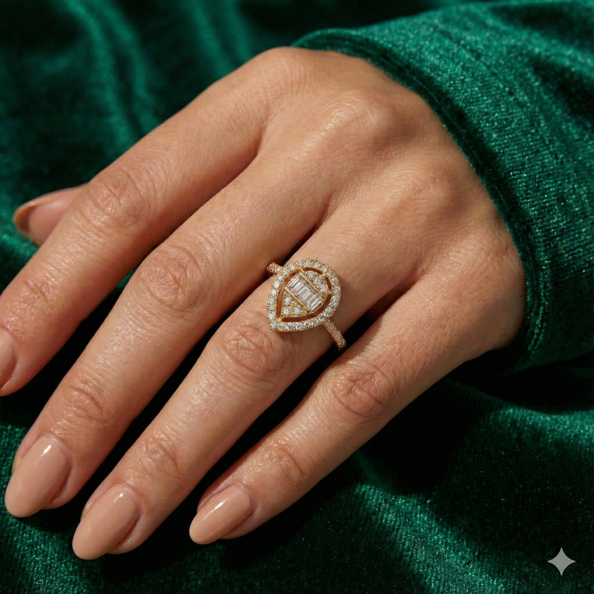 The Midnight Tear Statement Ring