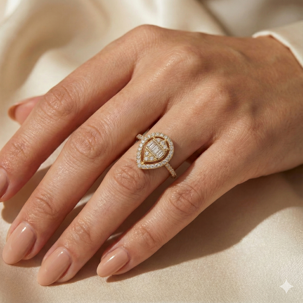 The Midnight Tear Statement Ring