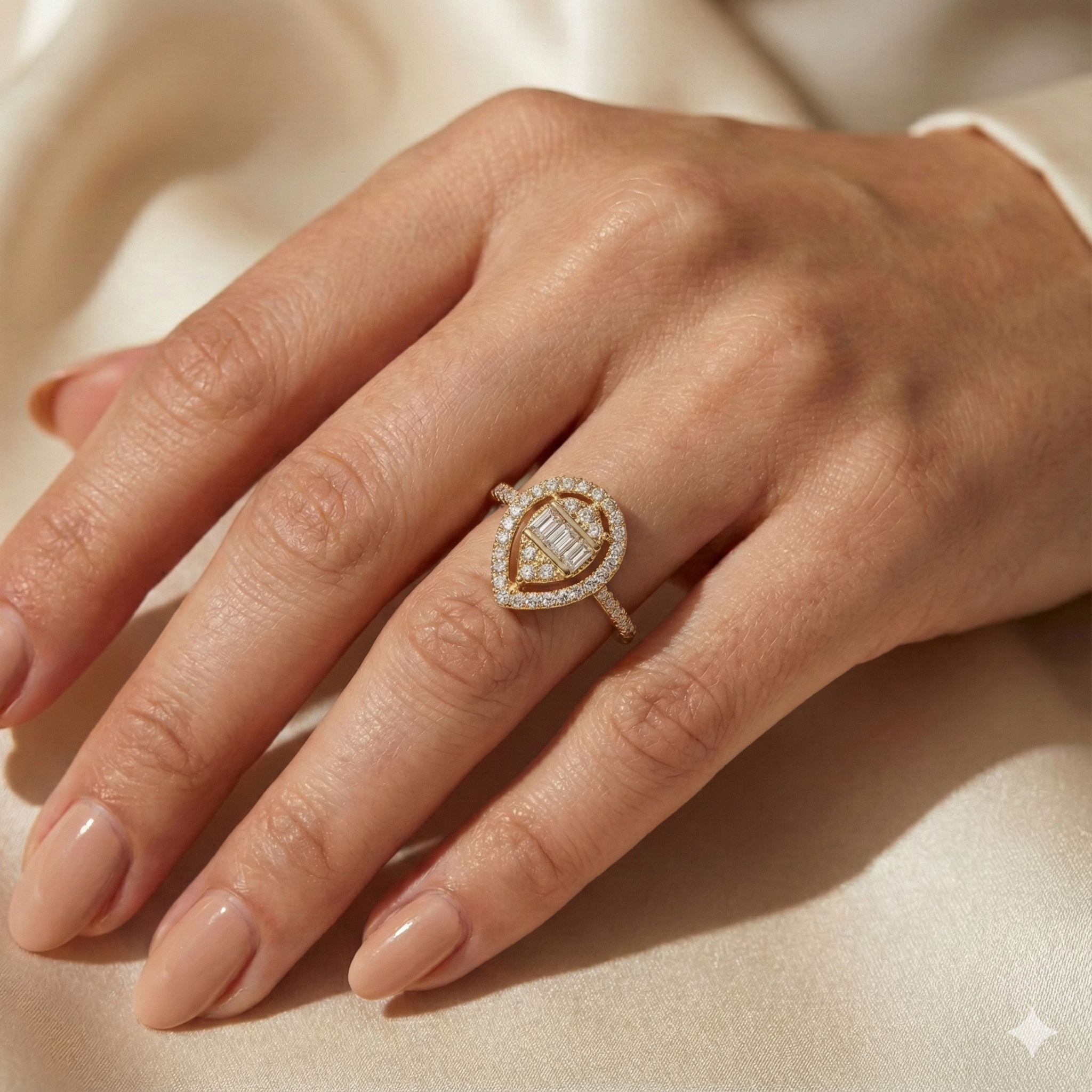 The Midnight Tear Statement Ring