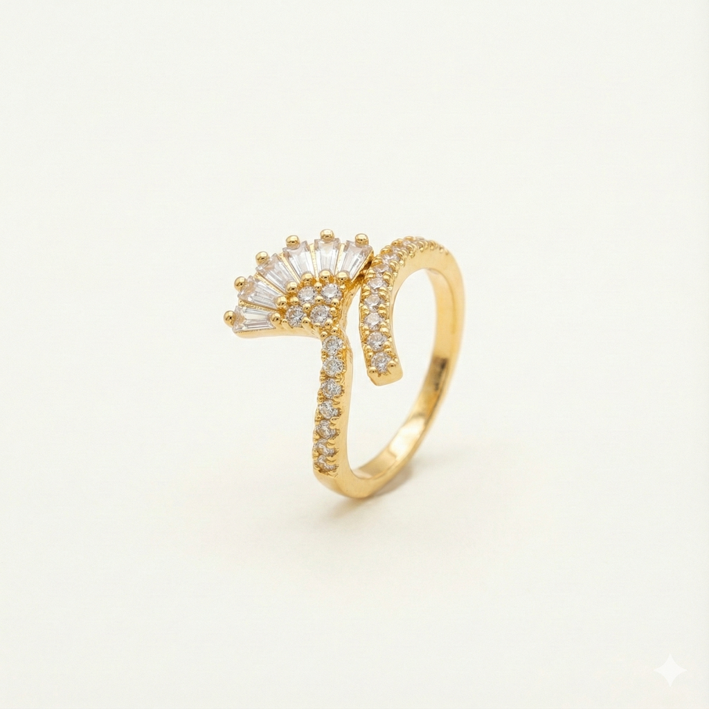 Golden Sunrise Radiance Ring