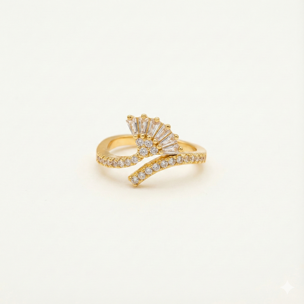 Golden Sunrise Radiance Ring