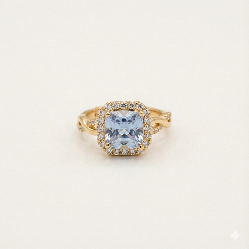 The Blue Sparkle Infinity Ring