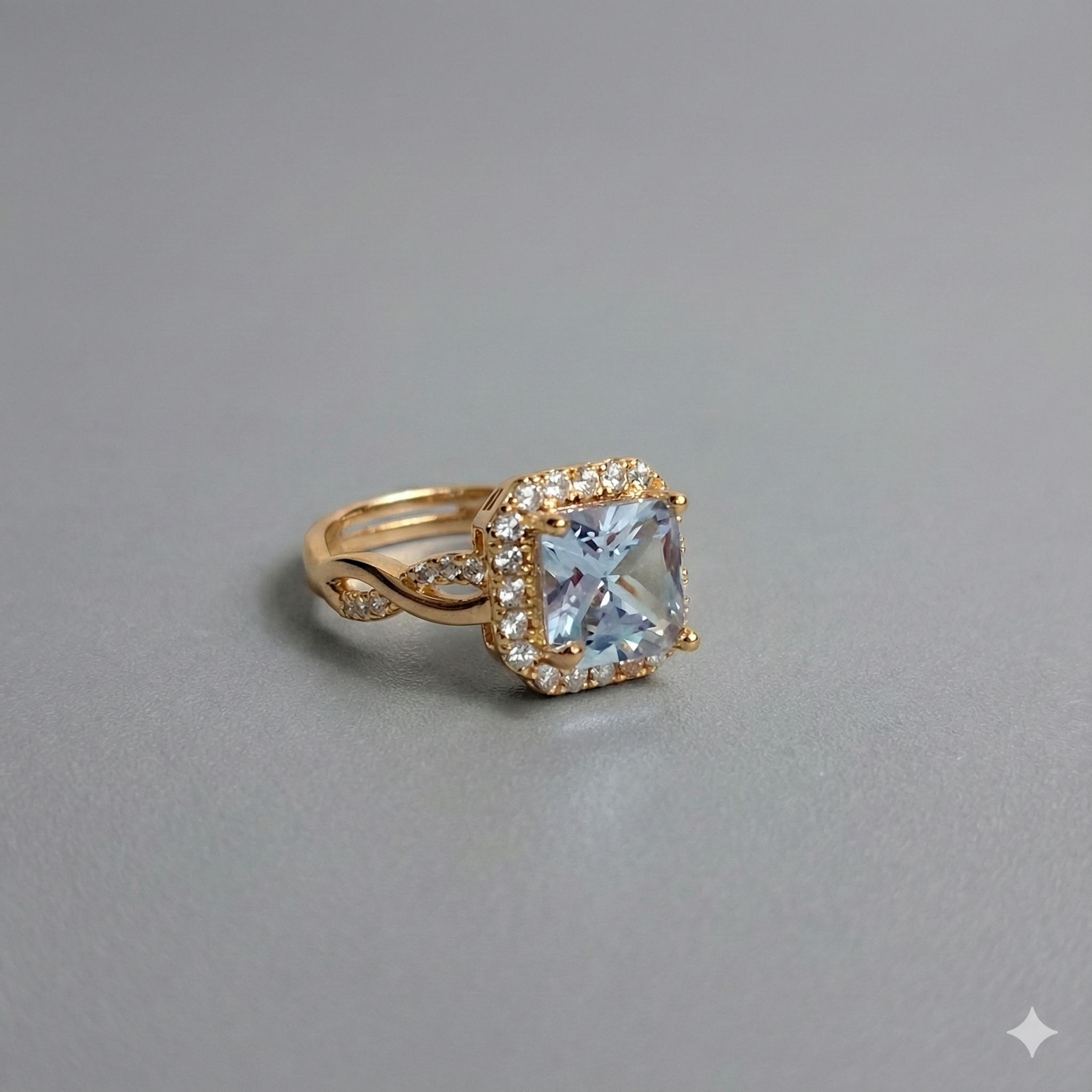 The Blue Sparkle Infinity Ring