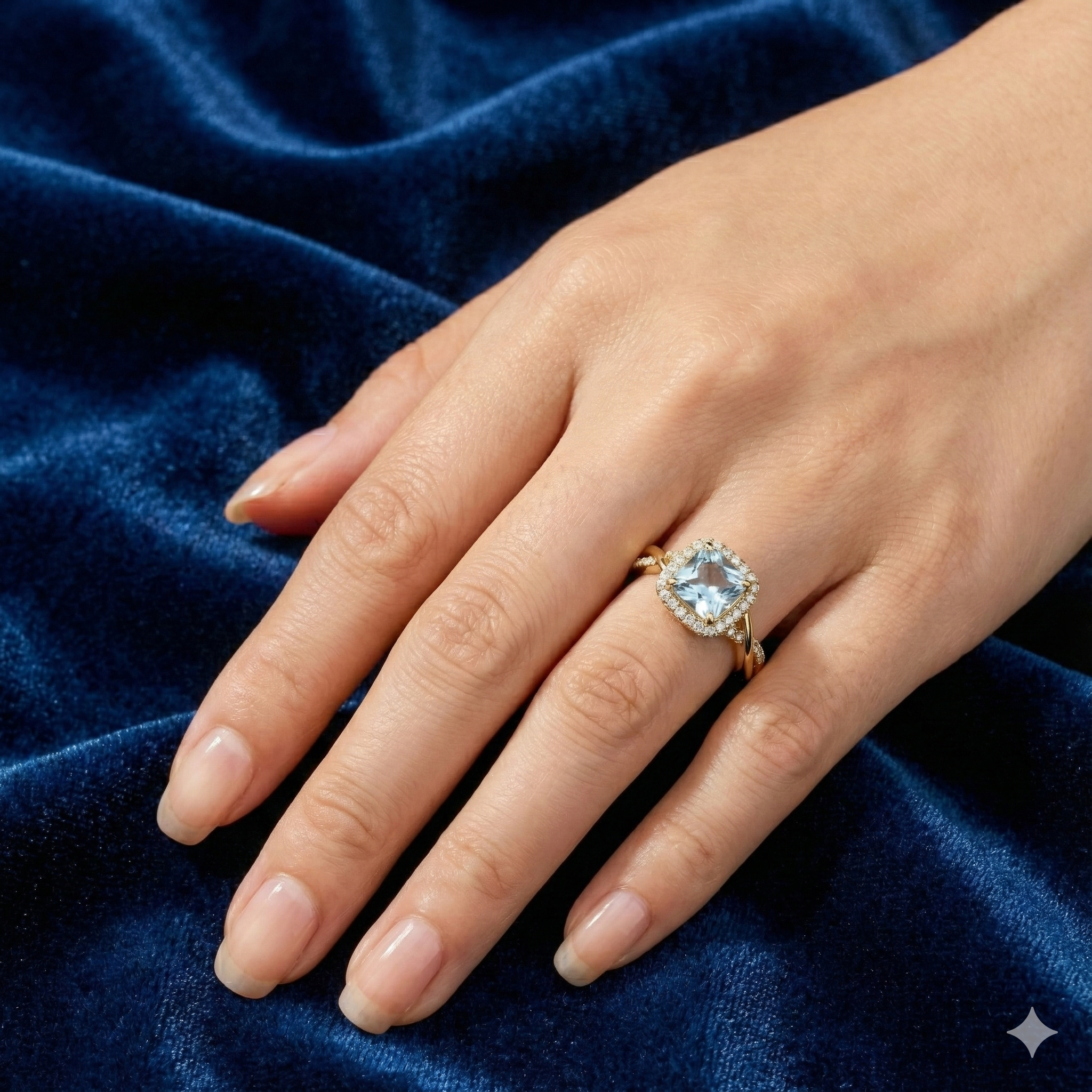 The Blue Sparkle Infinity Ring